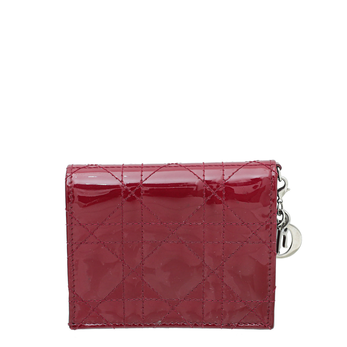 Christian Dior Cerise Lady Dior Patent Mini Wallet-Christian Dior-THE CLOSET