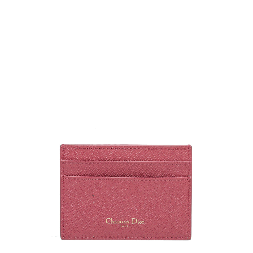 Christian Dior Pink 30 Montaigne Card Holder-Christian Dior-THE CLOSET