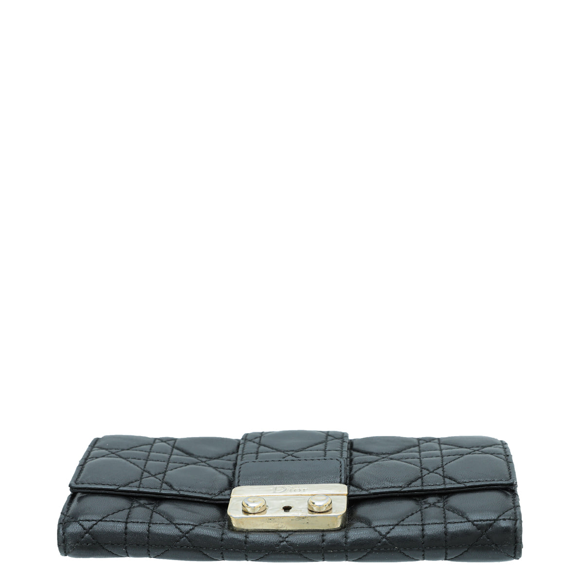 Christian Dior Black Miss Dior Cannage Chain Wallet