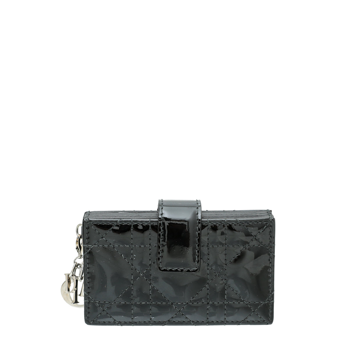 Christian Dior Black Lady Dior 5 Gusset Card Holder-Christian Dior-THE CLOSET