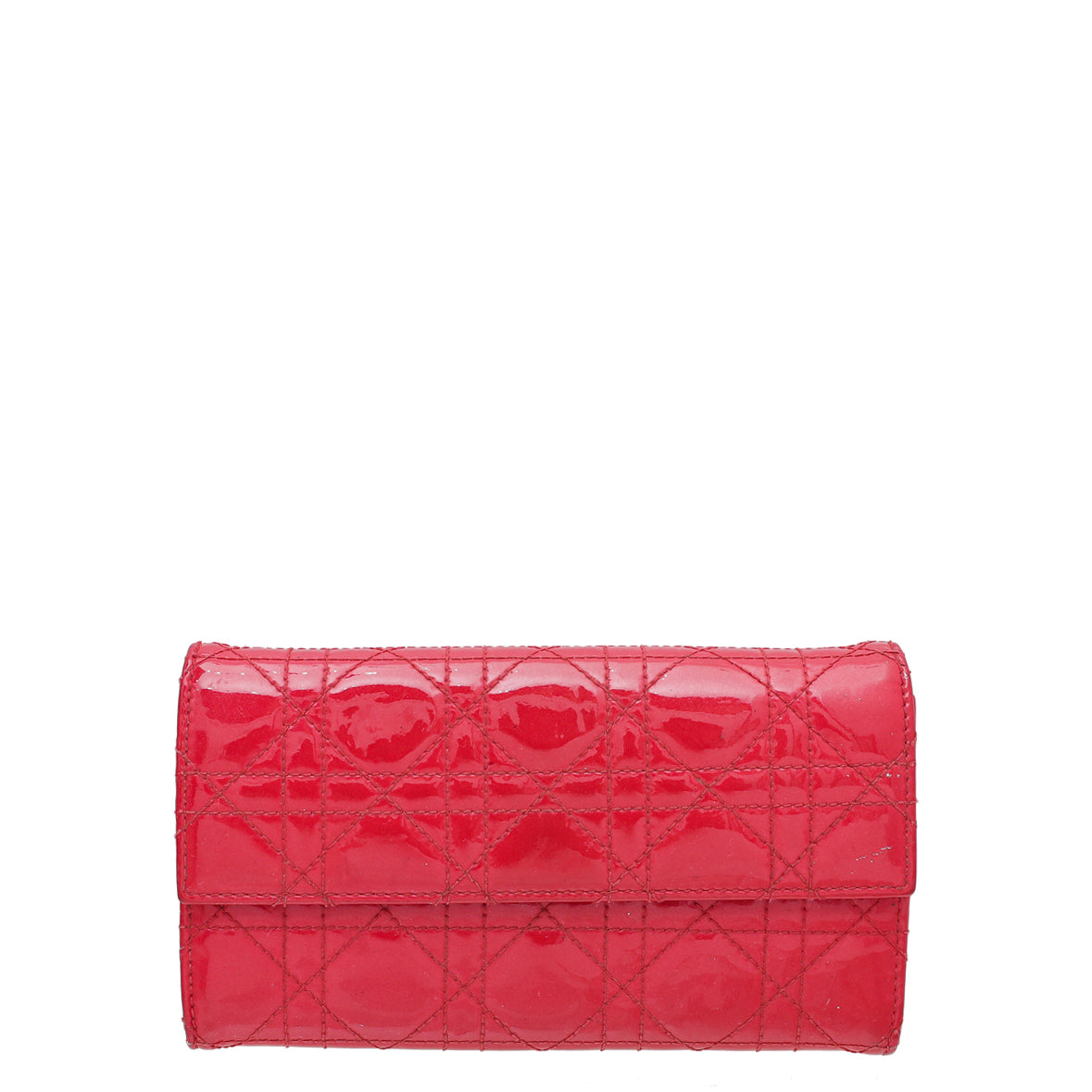 Christian Dior Red Lady Dior Chain Wallet-Christian Dior-THE CLOSET