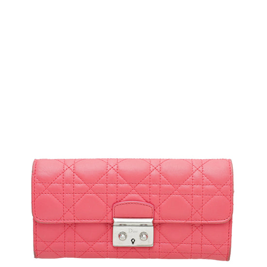 Christian Dior Coral Miss Dior Promenade Continental Wallet