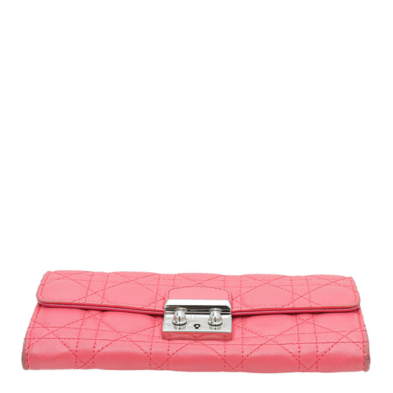 Christian Dior Coral Miss Dior Promenade Continental Wallet