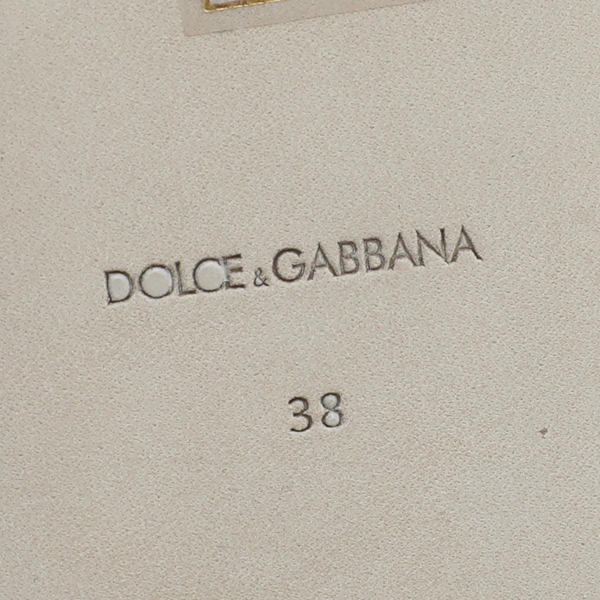 Dolce & Gabbana Gold DG Cutout Slide Sandal 38