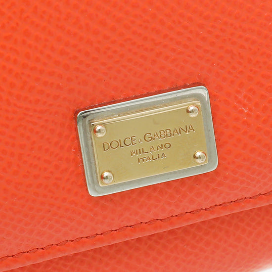 Dolce & Gabbana Orange Dauphine Sicily Wallet On Chain