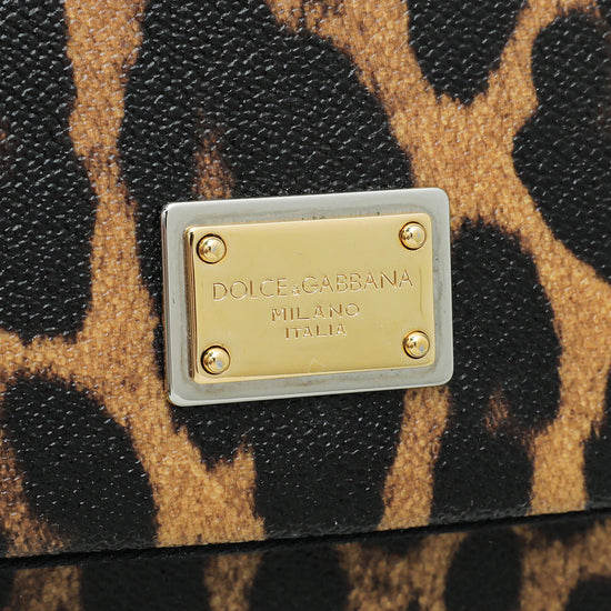 Dolce & Gabbana Brown Leopard Print Scilly Large Bag – The Closet