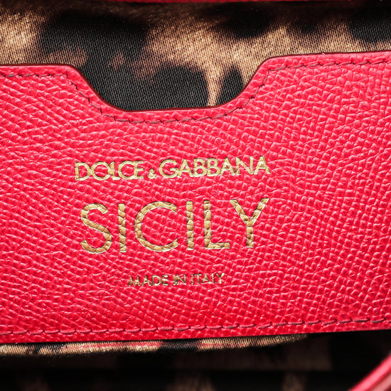Dolce & Gabbana Red Sicily Love Heart Small Bag