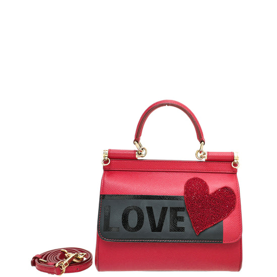 Dolce & Gabbana Red Sicily Love Heart Small Bag – The Closet