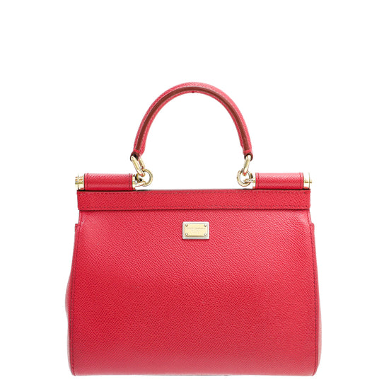 Dolce & Gabbana Red Sicily Love Heart Small Bag