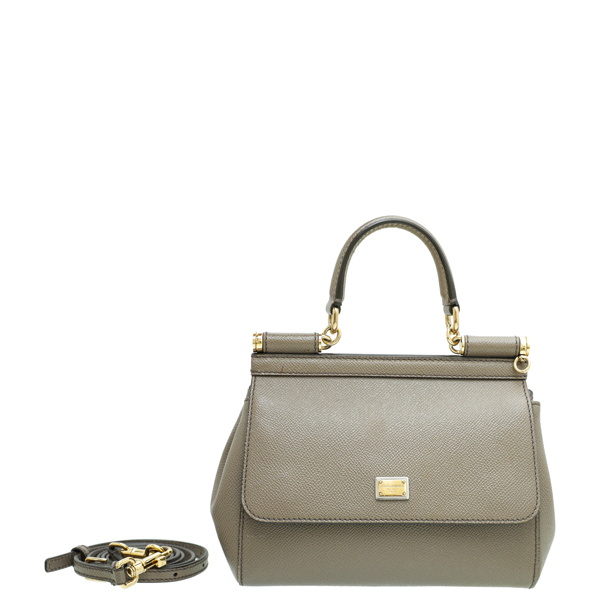 Dolce & Gabbana Gray Dauphine Sicily Small Bag-Dolce & Gabbana-THE CLOSET