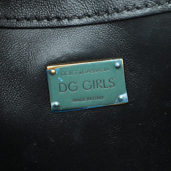 Dolce & Gabbana Metallic Gold Lurex DG Girls Flap Chain Bag