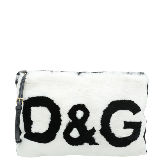 Dolce & Gabbana Bicolor DG Eco Fur Cleo Crossbody Bag