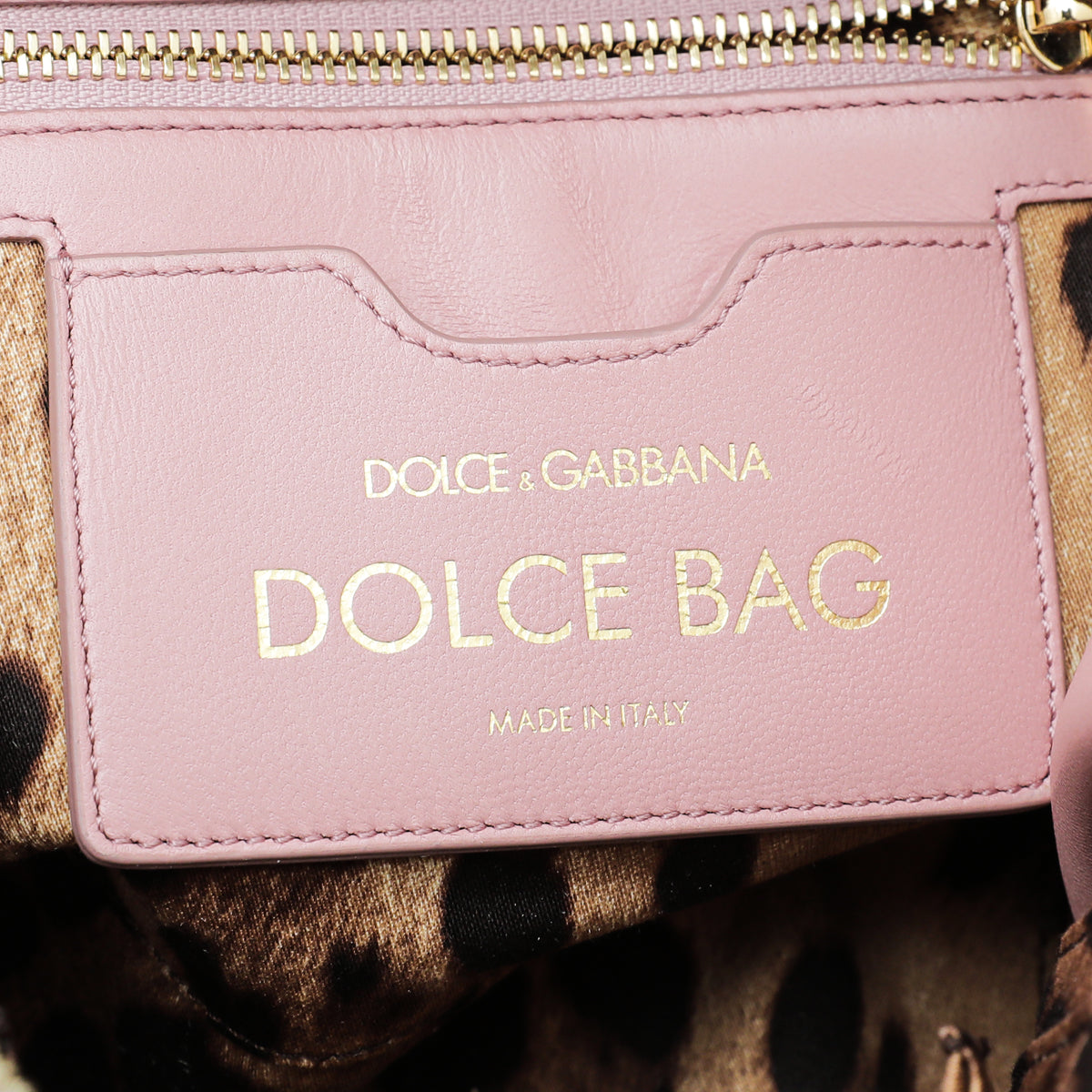 Dolce & Gabbana Pink Dolce Soft Embellished Small Bag