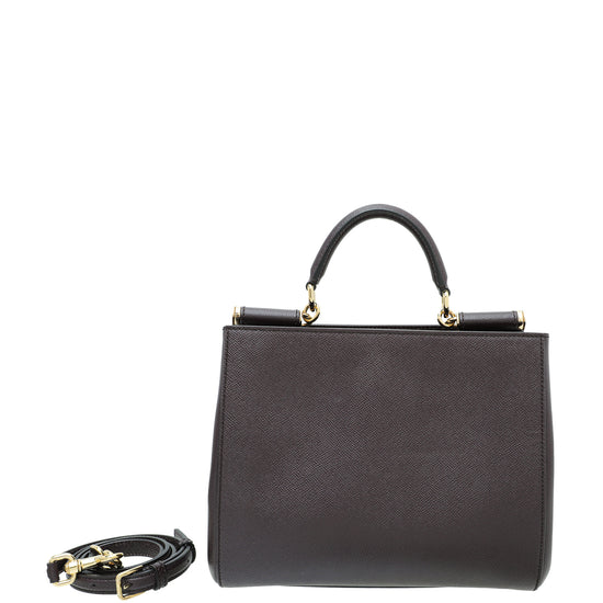 Medium Sicily handbag in dauphine leather in WHITE | Dolce&Gabbana®