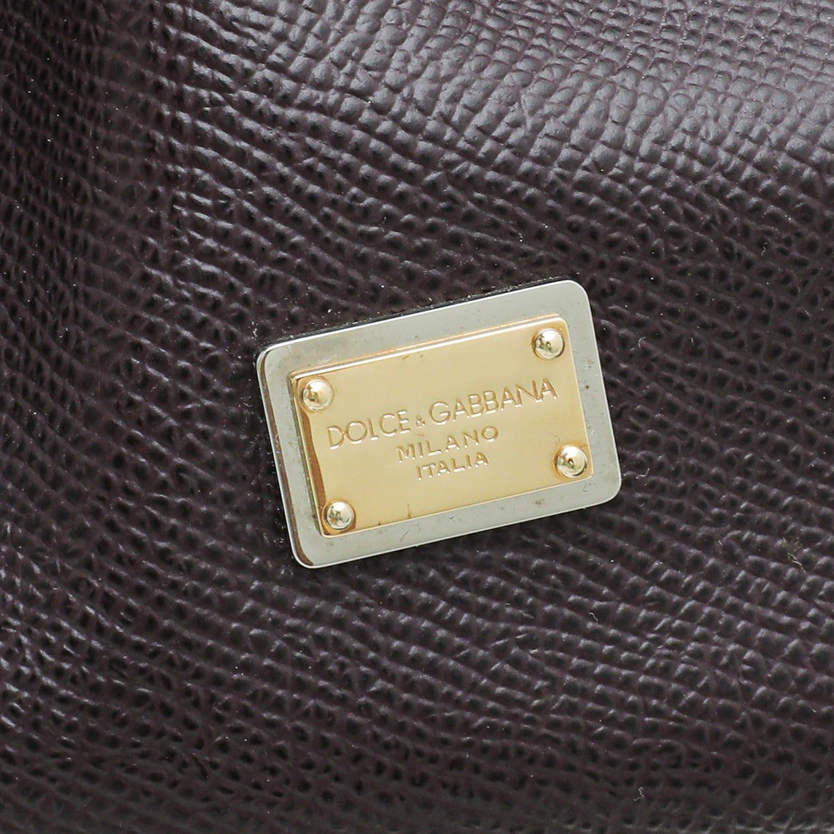 Dolce & Gabbana Burgundy Dauphine Sicily Shopper Medium Bag