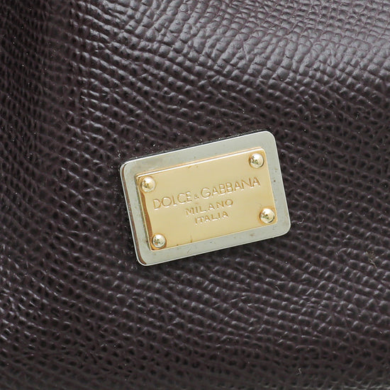 dolce Gabbana Sicily St Dauphine bag Deep Burgundy Shoulder Strap And Handle