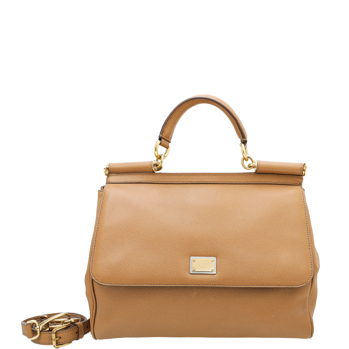 Dolce & Gabbana Caramel Dauphine Sicily Large Bag-Dolce & Gabbana-THE CLOSET