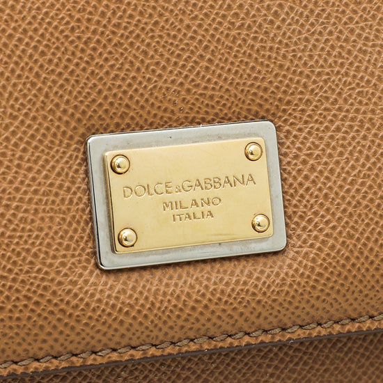 Dolce & Gabbana Caramel Dauphine Sicily Large Bag