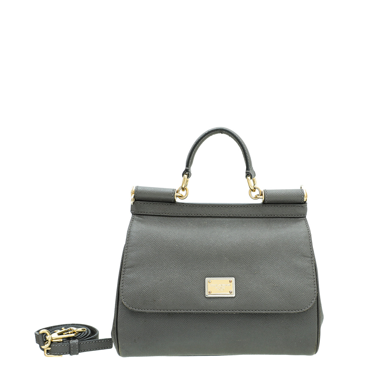 Dolce & Gabbana Grey Dauphine Sicily Medium Bag-Dolce & Gabbana-THE CLOSET
