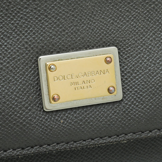 Dolce & Gabbana Dauphine Leather Sicily Medium Satchel at FORZIERI