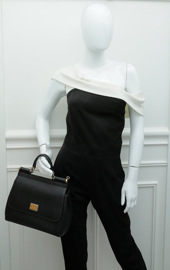 Medium Sicily handbag in Black