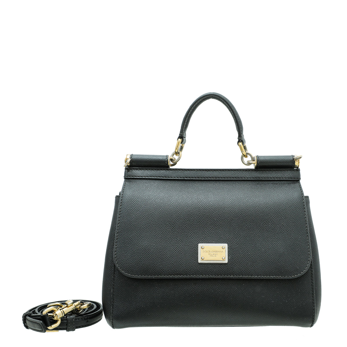 Dolce & Gabbana Black Sicily Medium Bag