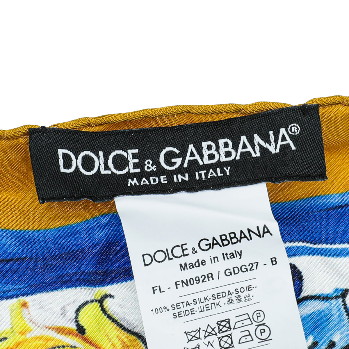 Dolce & Gabbana Multicolor Floral Print Silk Square Scarf