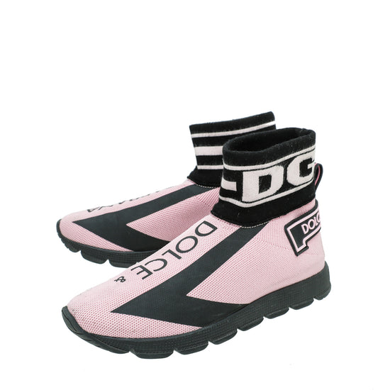 Dolce & Gabbana Bicolor Socks Trainer Kids Mesh Sneaker 35