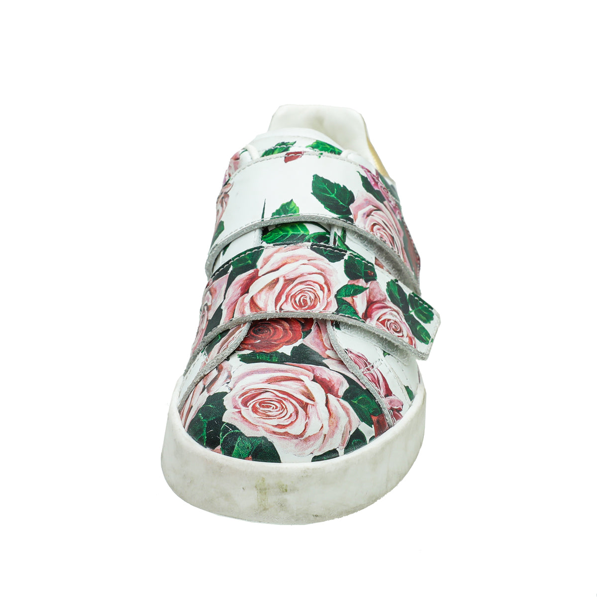 Dolce & Gabbana White Multicolor Floral Print Velcro Sneaker 34-Dolce & Gabbana-THE CLOSET