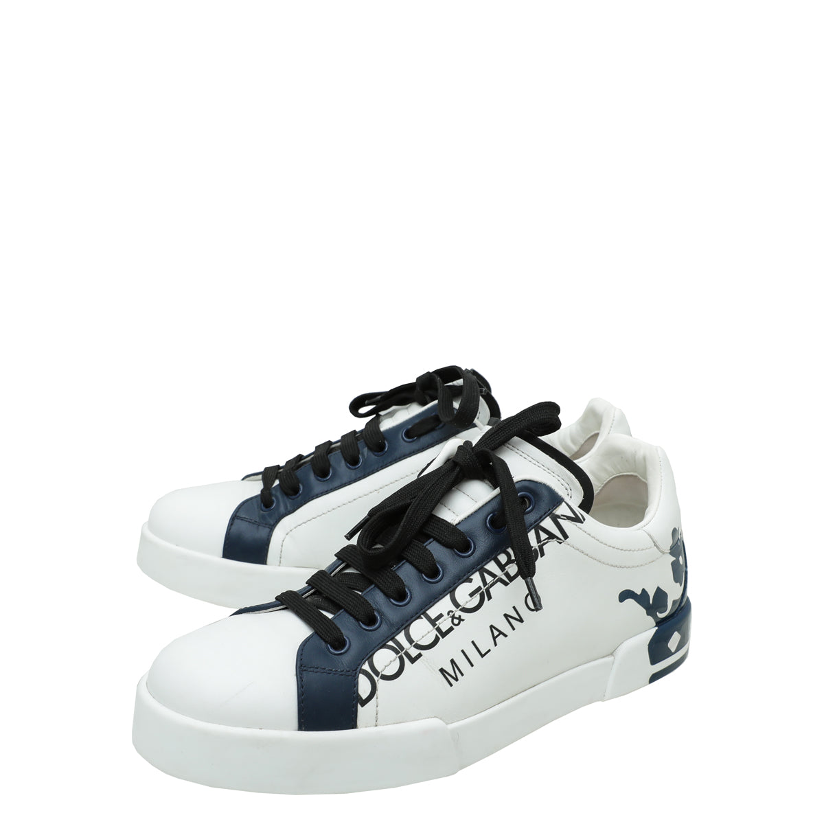 Dolce & Gabbana Bicolor Portofino Leather Sneaker 7.5-Dolce & Gabbana-THE CLOSET