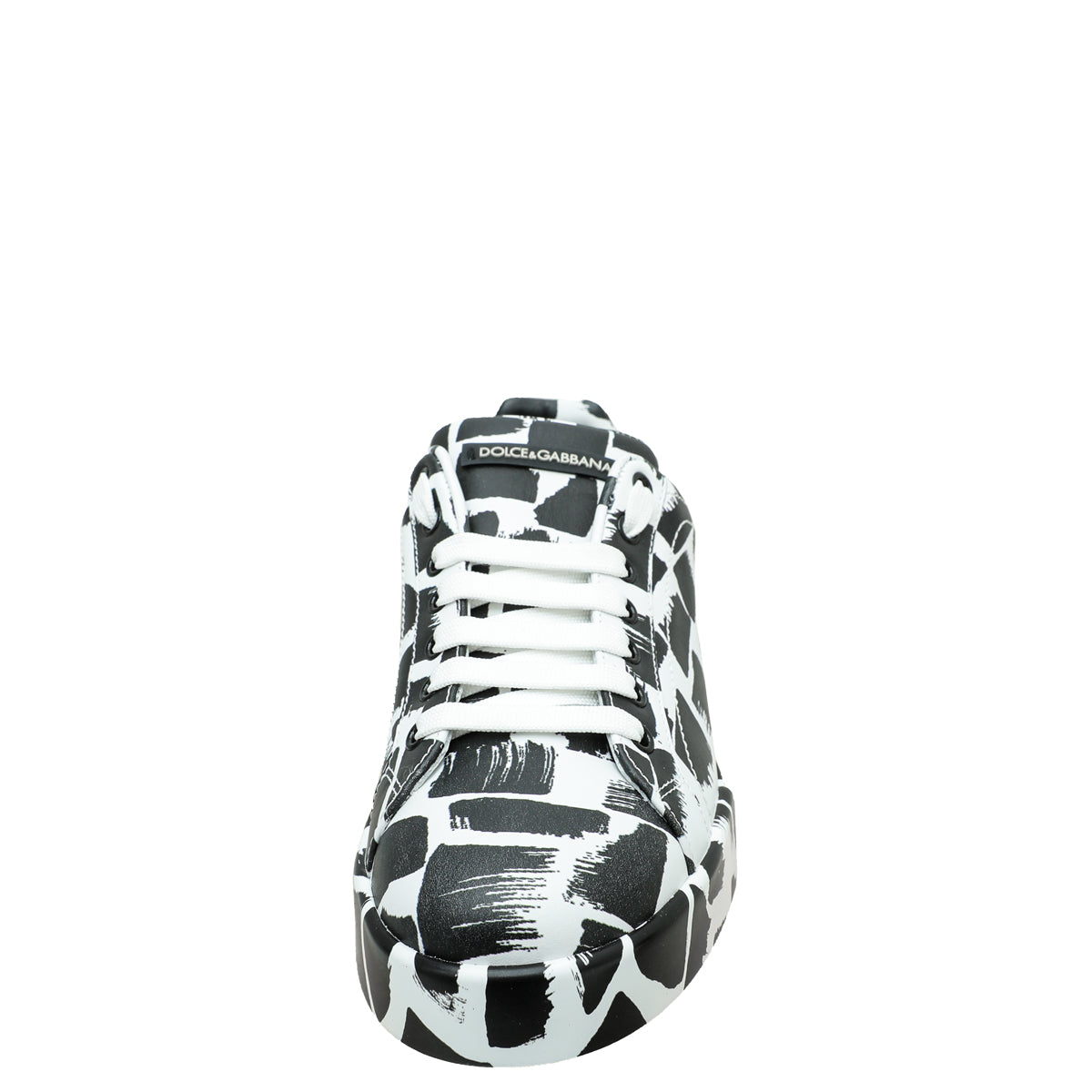 Dolce & Gabbana Bicolor Printed Portofino Sneakers 39-Dolce & Gabbana-THE CLOSET