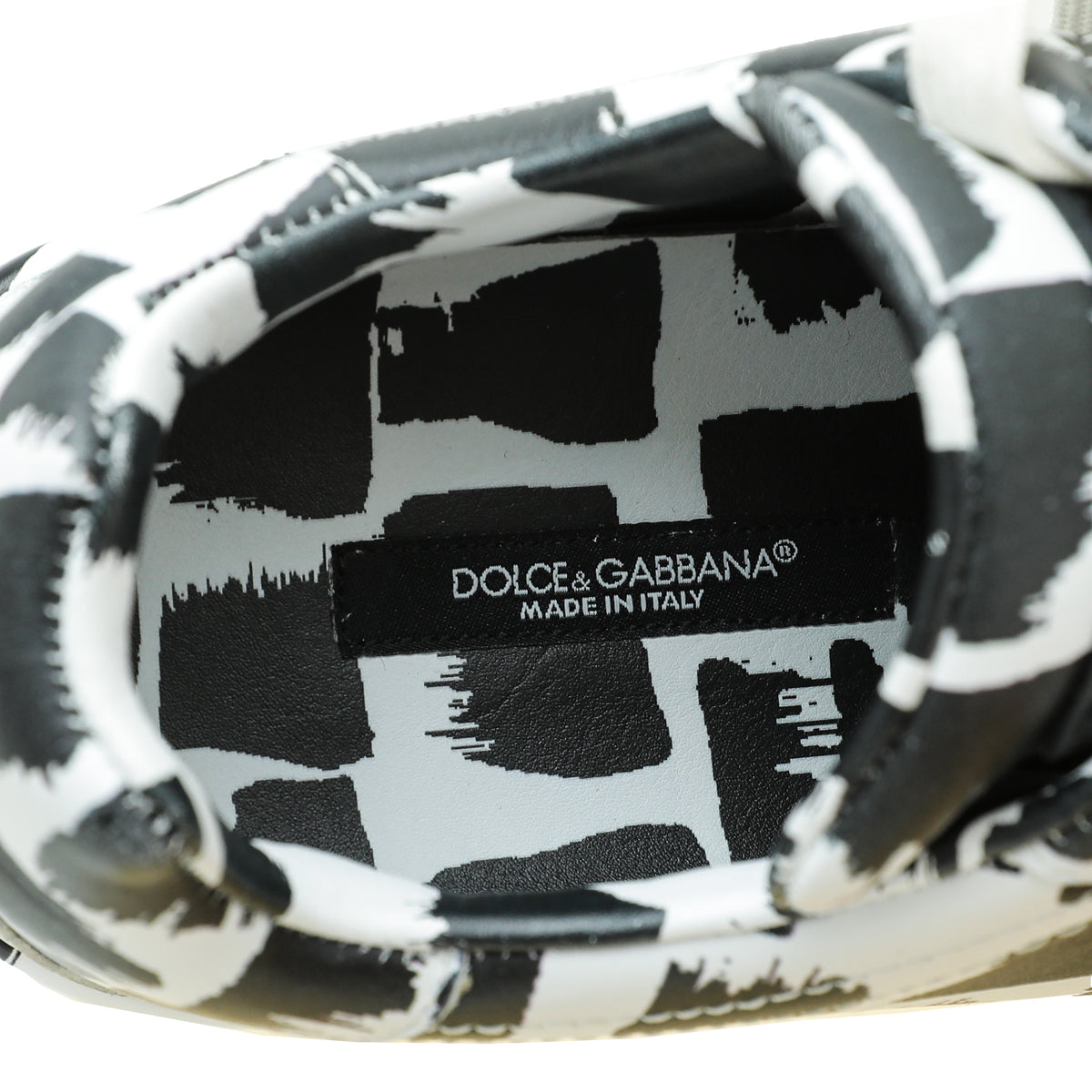 Dolce & Gabbana Bicolor Printed Portofino Sneakers 39