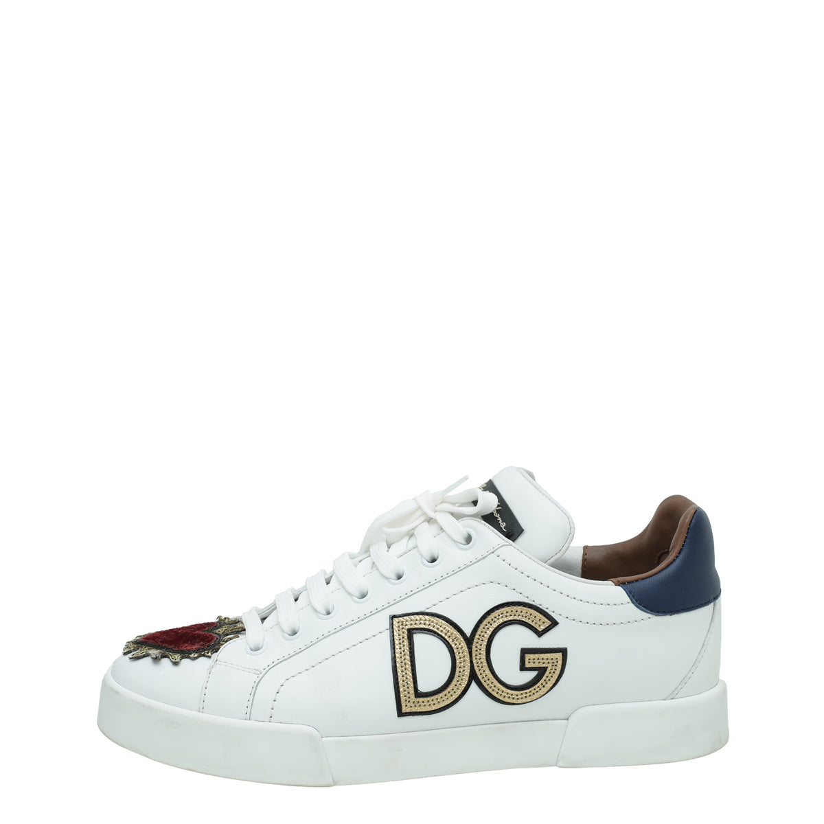 Dolce & Gabbana White Multicolor DG-I-Heart Portofino Sneakers 39