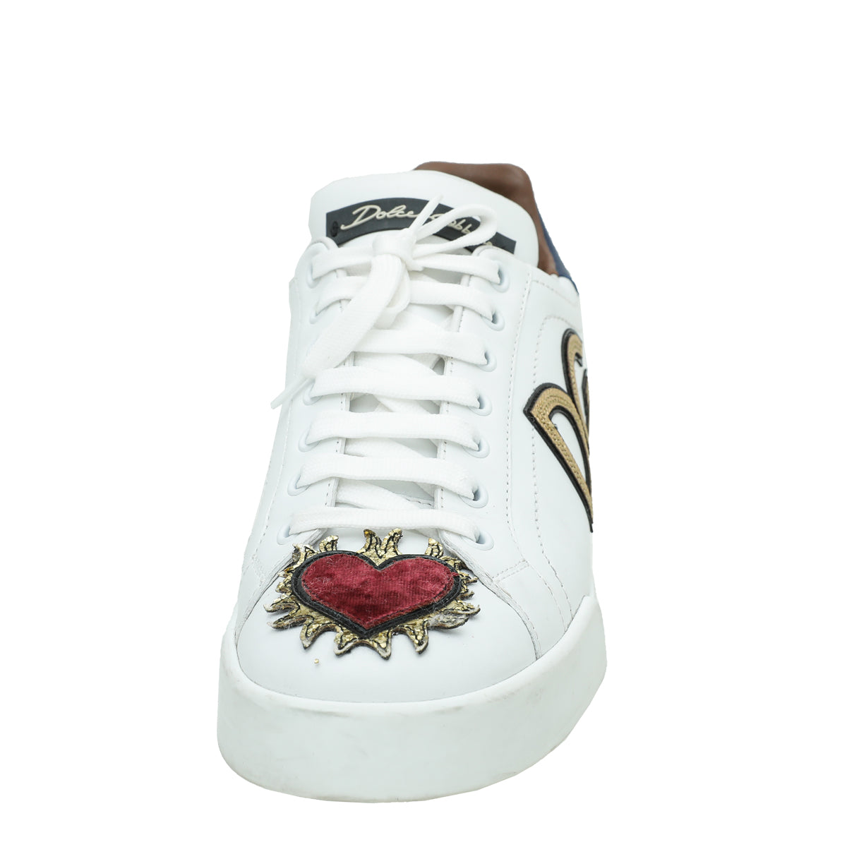 Dolce & Gabbana White Multicolor DG-I-Heart Portofino Sneakers 39-Dolce & Gabbana-THE CLOSET