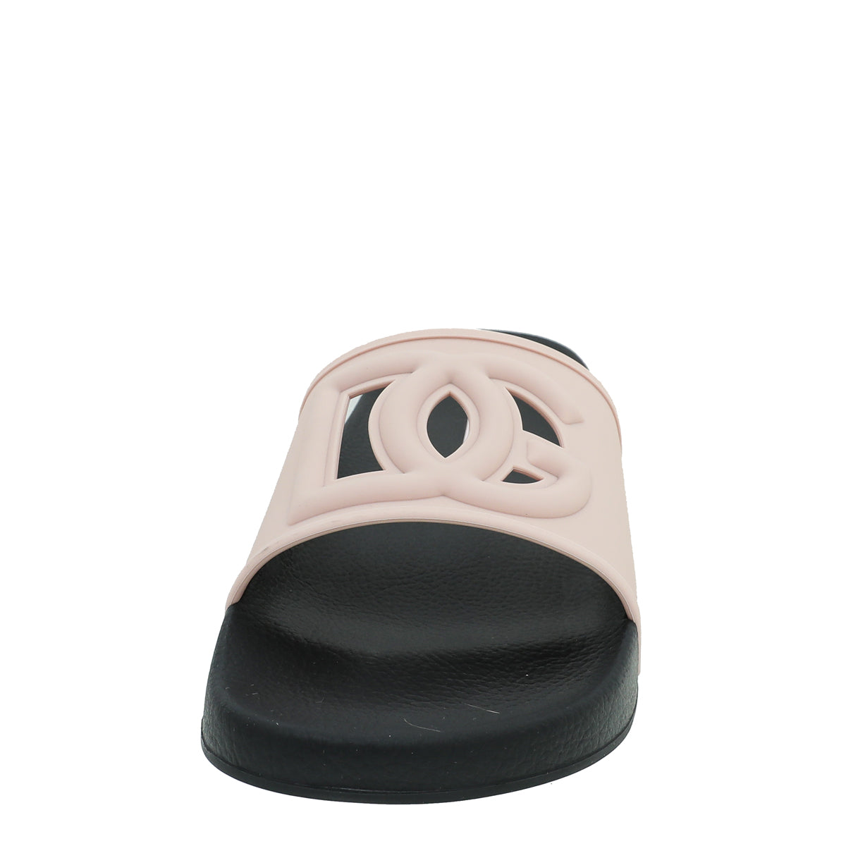 Dolce & Gabbana Light Pink DG Logo Rubber Slide Sandal 39-Dolce & Gabbana-THE CLOSET