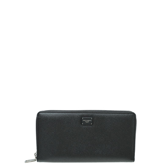 Dolce & Gabbana Black Zippy Wallet