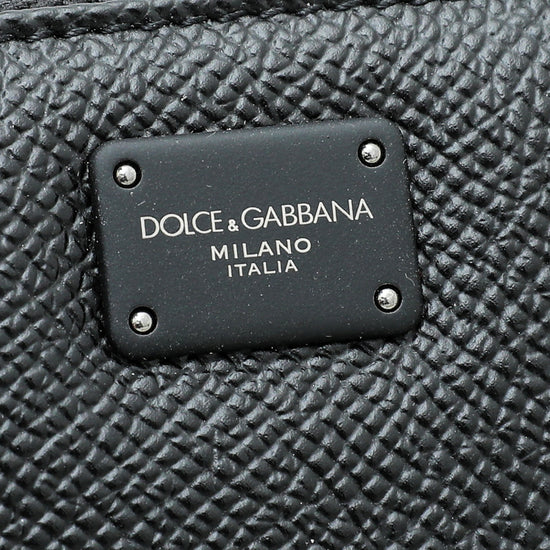 Dolce & Gabbana Black Zippy Wallet