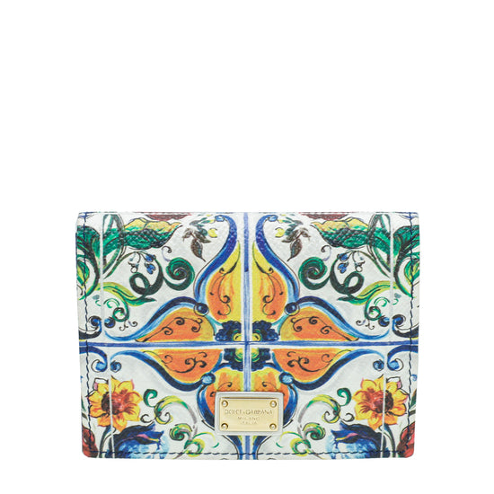 Dolce & Gabbana Multicolor Majolica Print Card Case – THE CLOSET
