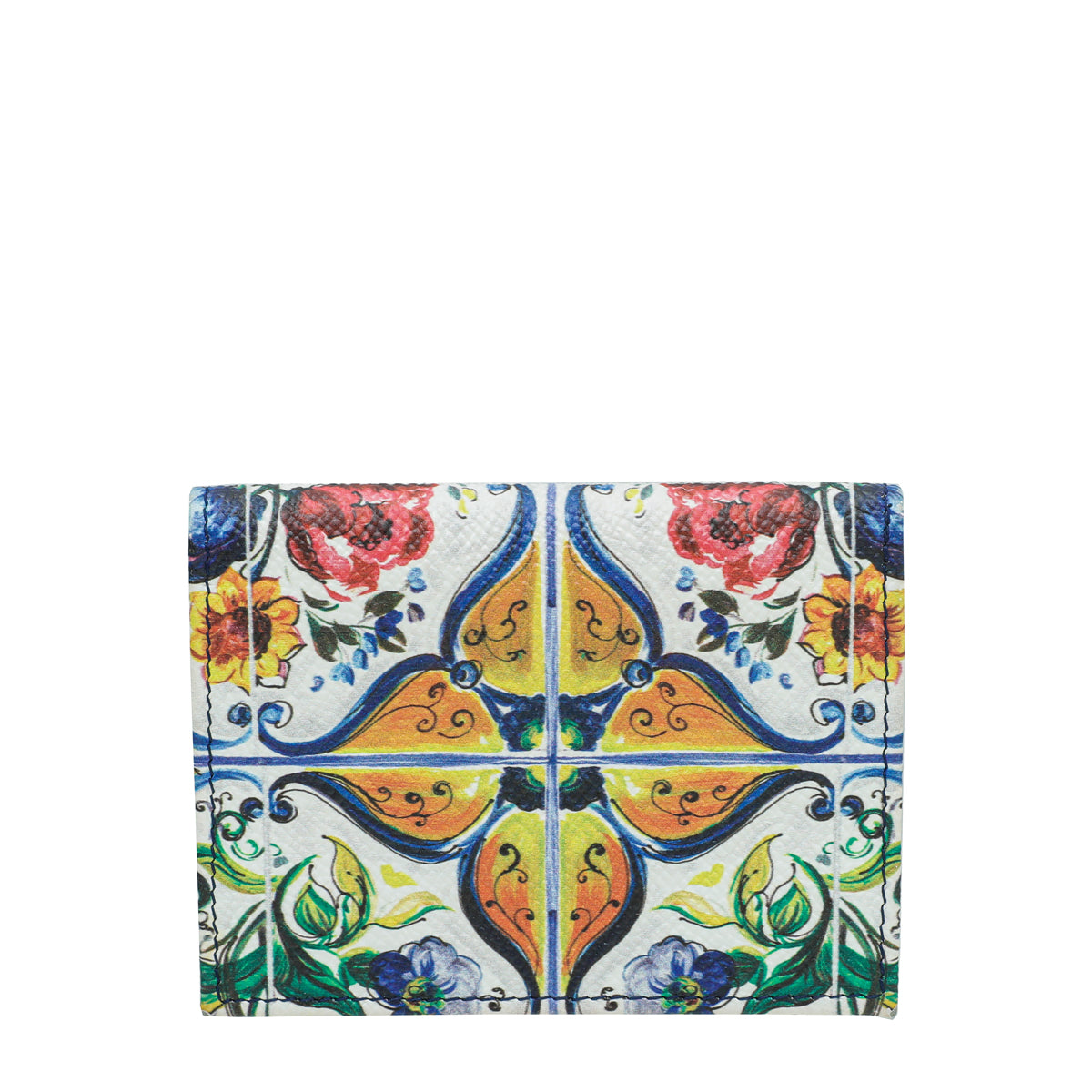 Dolce & Gabbana Multicolor Majolica Print Card Case