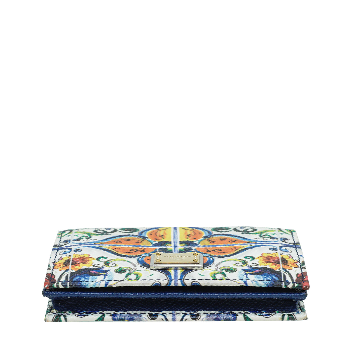 Dolce & Gabbana Multicolor Majolica Print Card Case