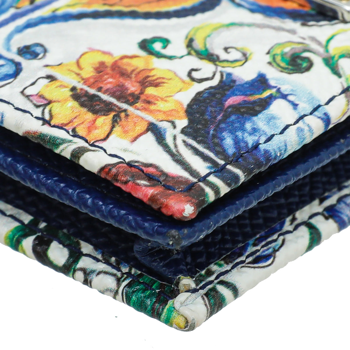 Dolce & Gabbana Multicolor Majolica Print Card Case