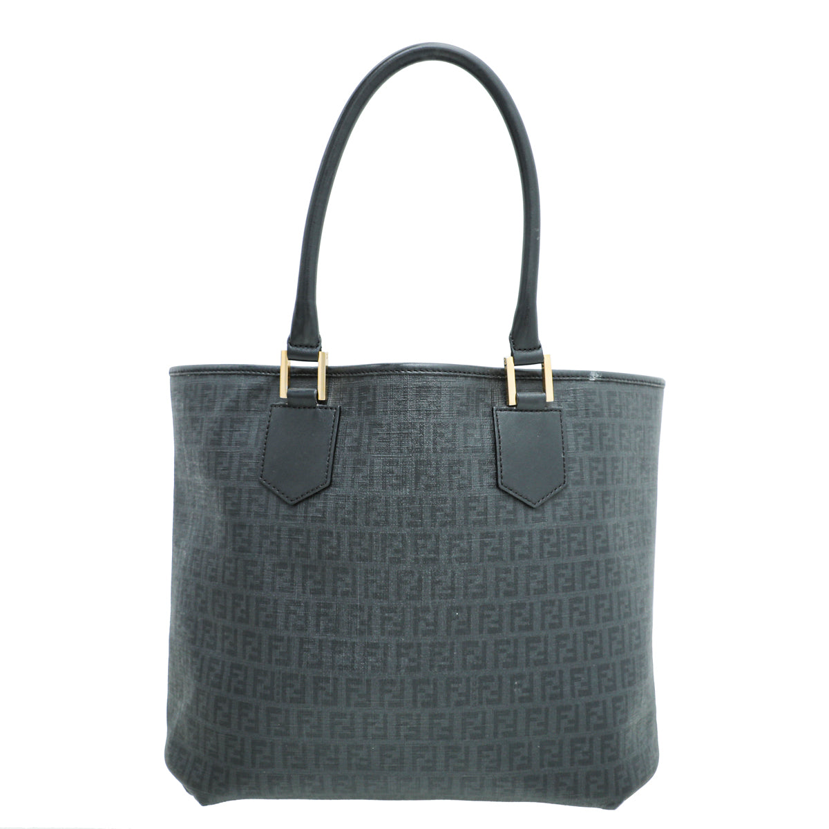 Fendi Black Spalmati Drawstring Tote Bag-Fendi-THE CLOSET