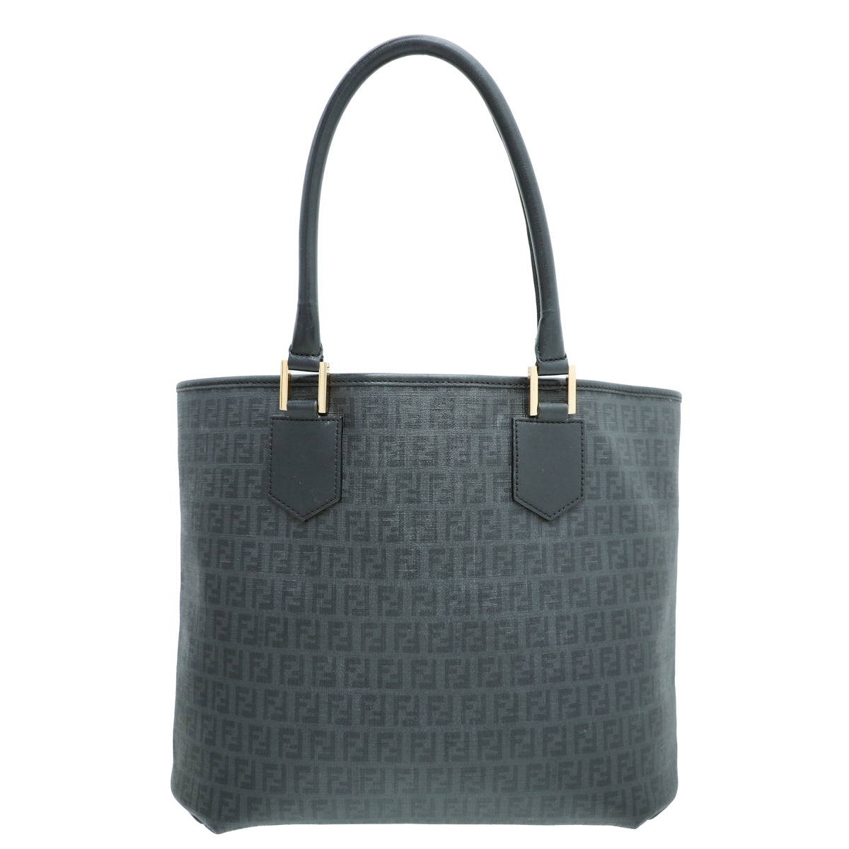 Fendi Black Spalmati Drawstring Tote Bag-Fendi-THE CLOSET