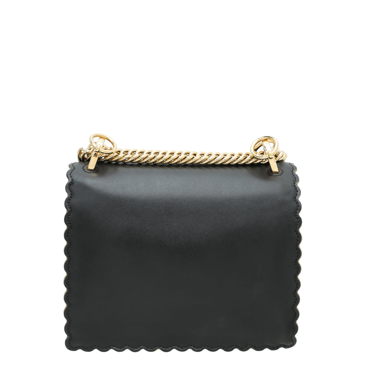 Fendi Black Kan I Scalloped Small Bag-Fendi-THE CLOSET