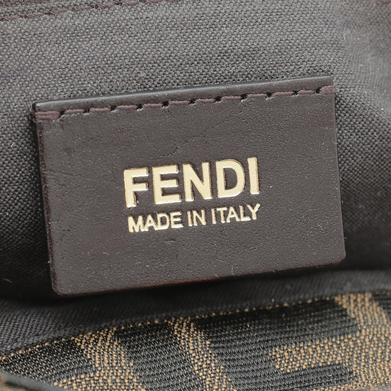 Fendi Tobacco Zucca Baguette Maxi Flap Bag