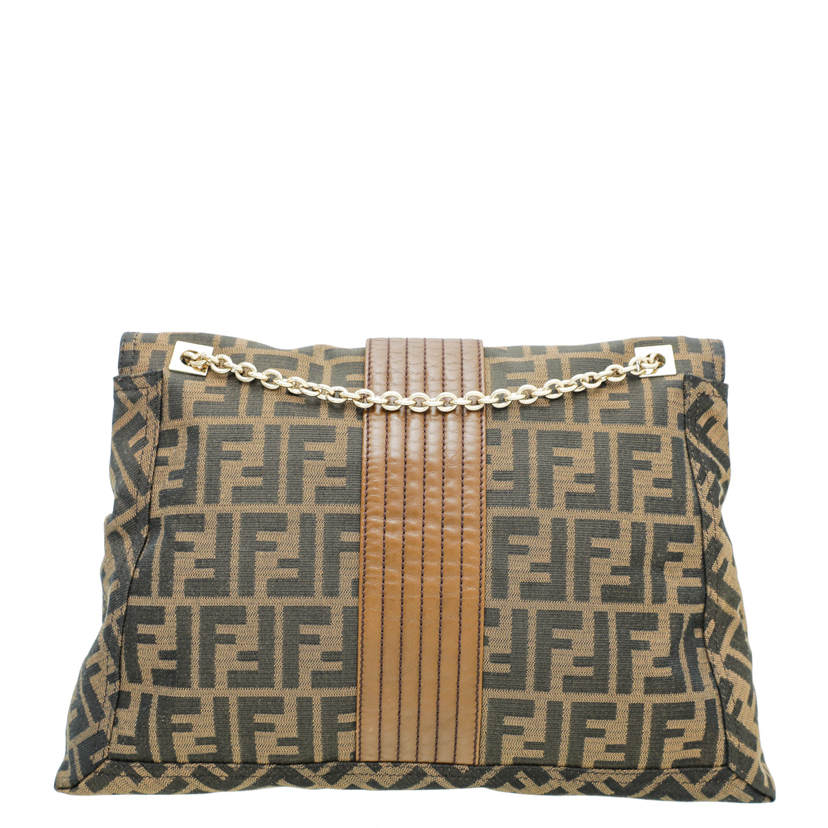 Fendi Tobacco Zucca Baguette Maxi Flap Bag-Fendi-THE CLOSET