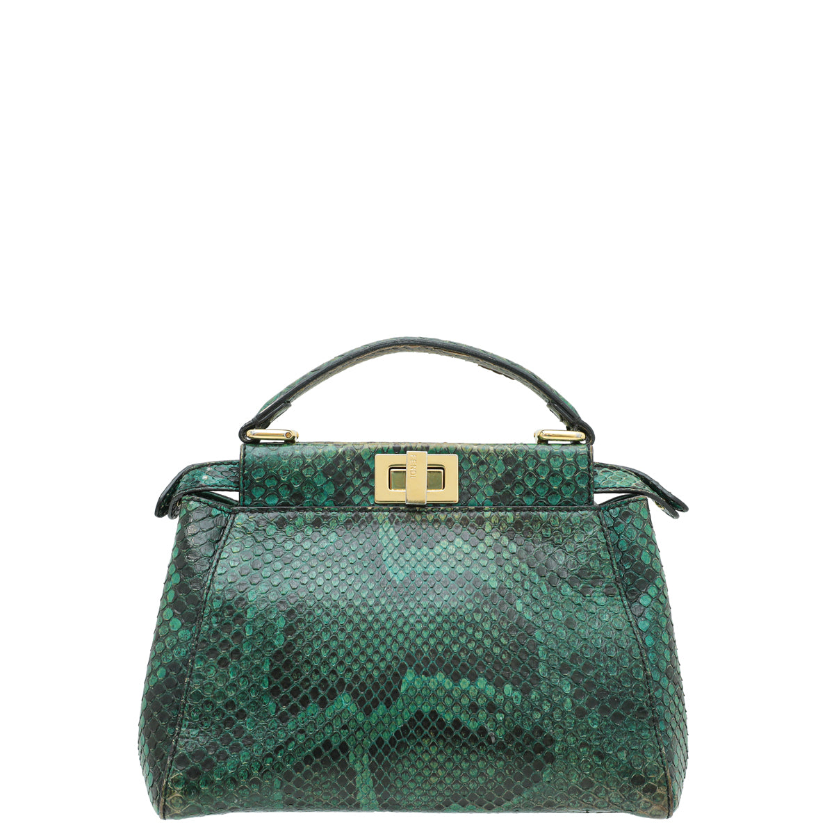 Fendi Green Python Iconic Peekaboo Mini Bag-Fendi-THE CLOSET