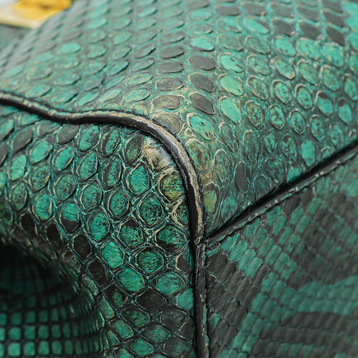 Fendi Turquoise Blue Crocodile Leather Peekaboo Bag