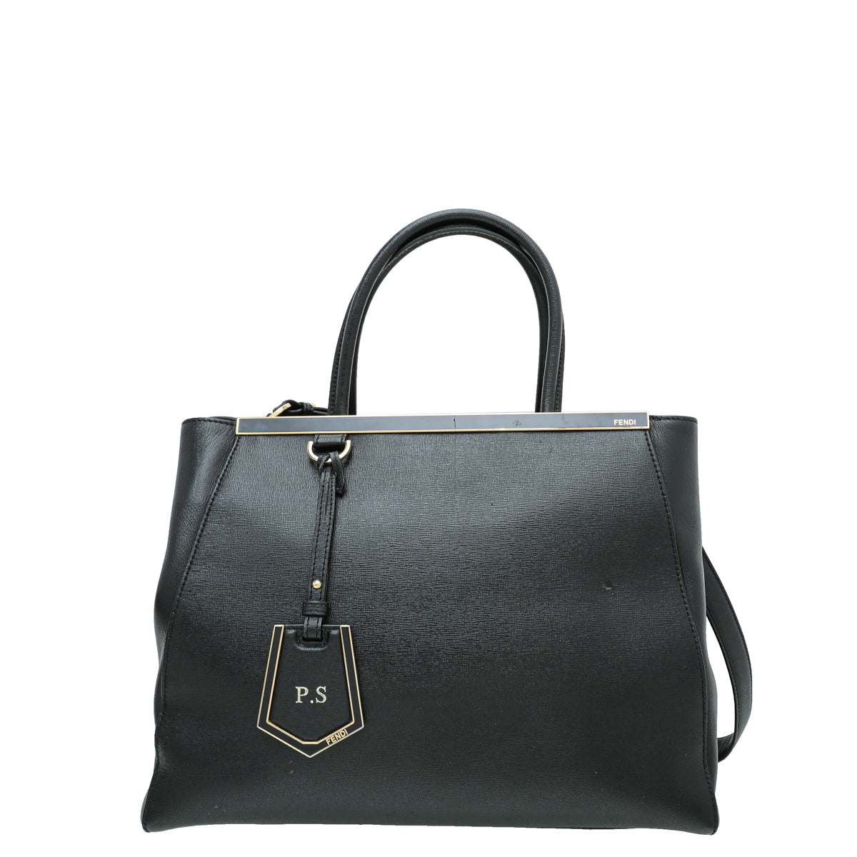 Fendi Black 2 Jours Bag W/P.S Initials-Fendi-THE CLOSET