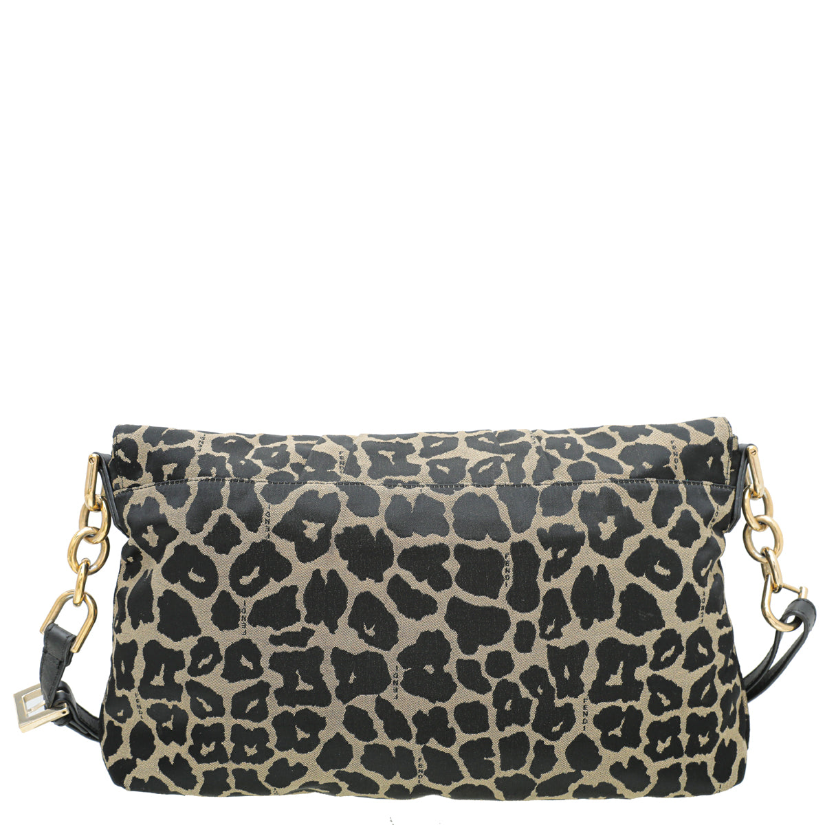 Fendi Bicolor Leopard Print Mia Large Flap Bag-Fendi-THE CLOSET